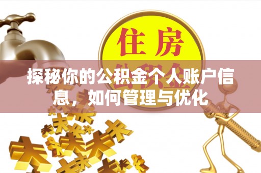 抚州探秘你的公积金个人账户信息，如何管理与优化