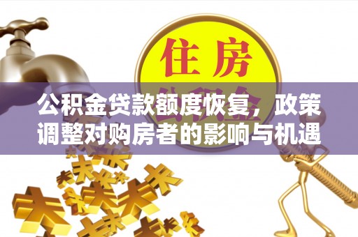 抚州公积金贷款额度恢复，政策调整对购房者的影响与机遇